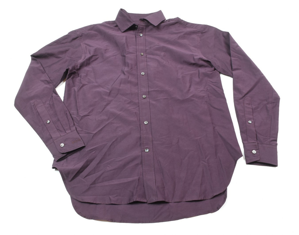 Polo Ralph Lauren Relaxed Fit Button-Up Womens Small Purple Cotton Silk
